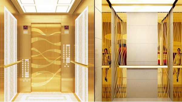 不銹鋼蝕刻板在電梯上使用是什么樣？